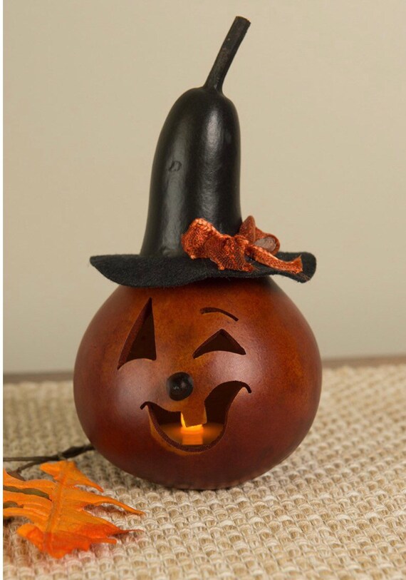Meadowbrook Gourds Klarissa- Miniature Winking Witch Gourd!