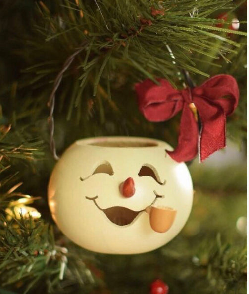 Meadowbrook Gourds Snowman Ornament Gourd Basket! New