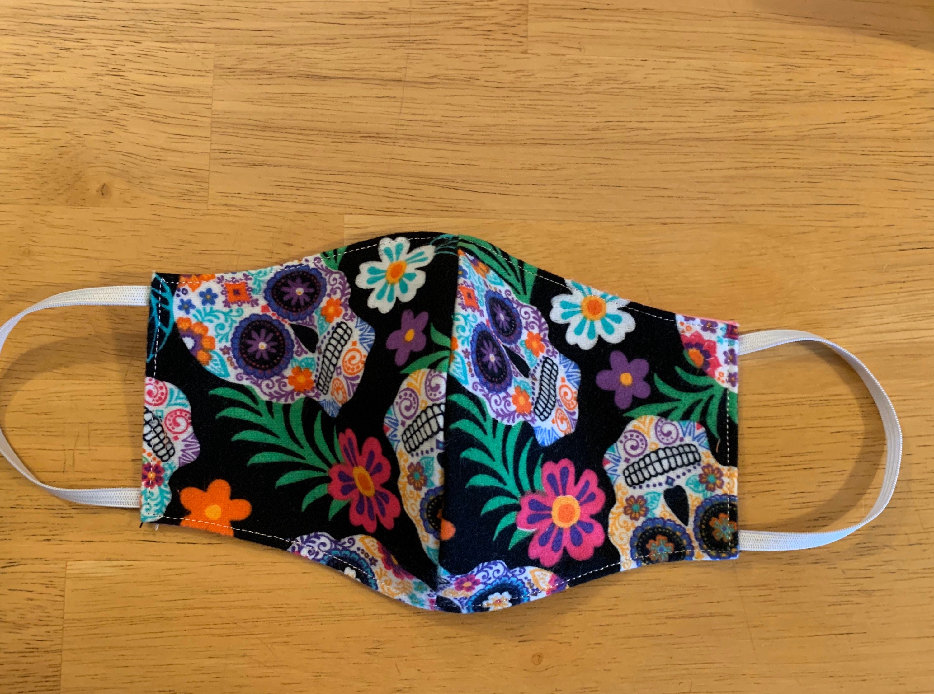 Skull Face Mask! Reversible & Washable! NEW!