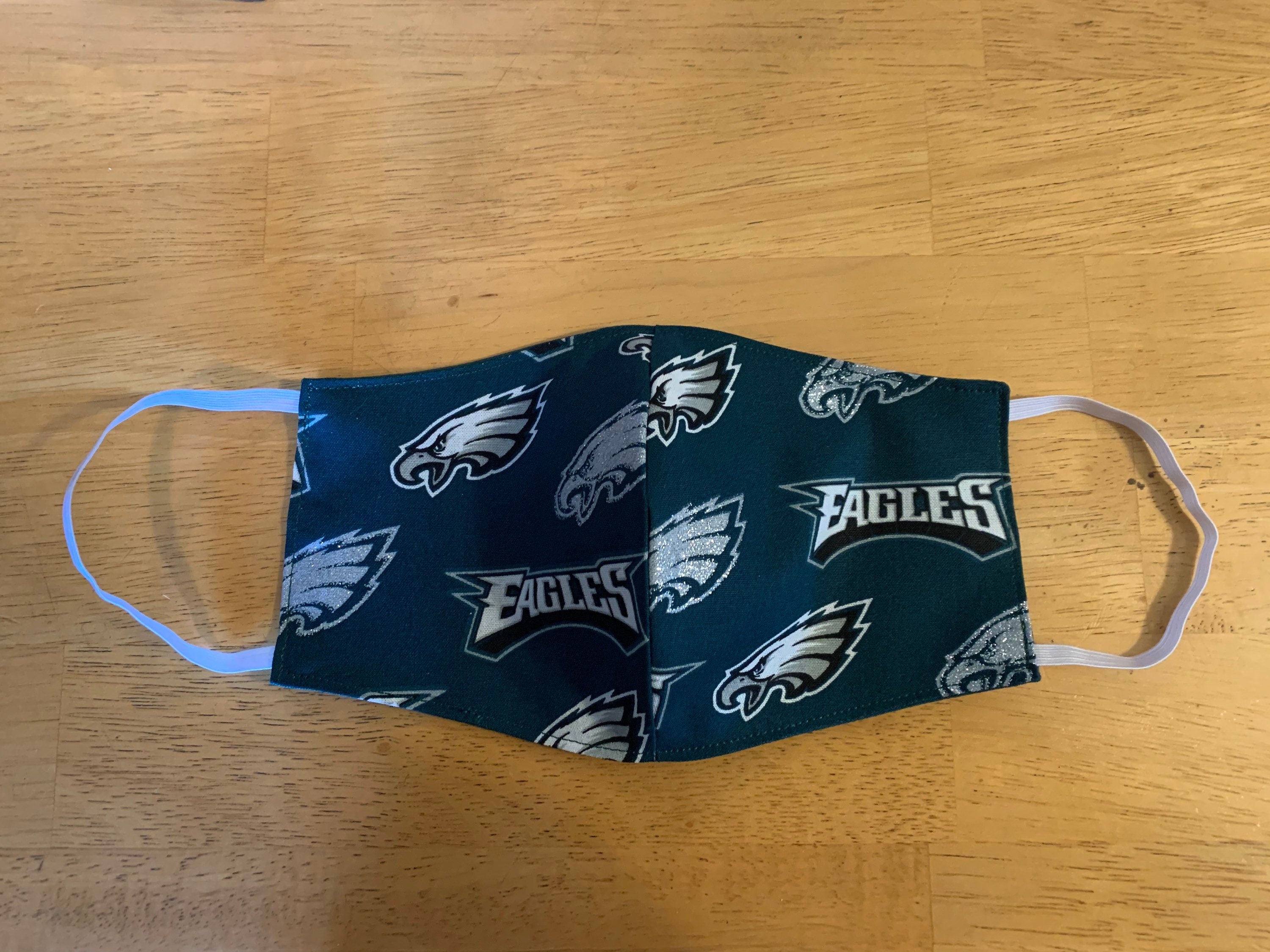 Philadelphia Eagles with Glitter Reversible and Washable Face Mask! New!