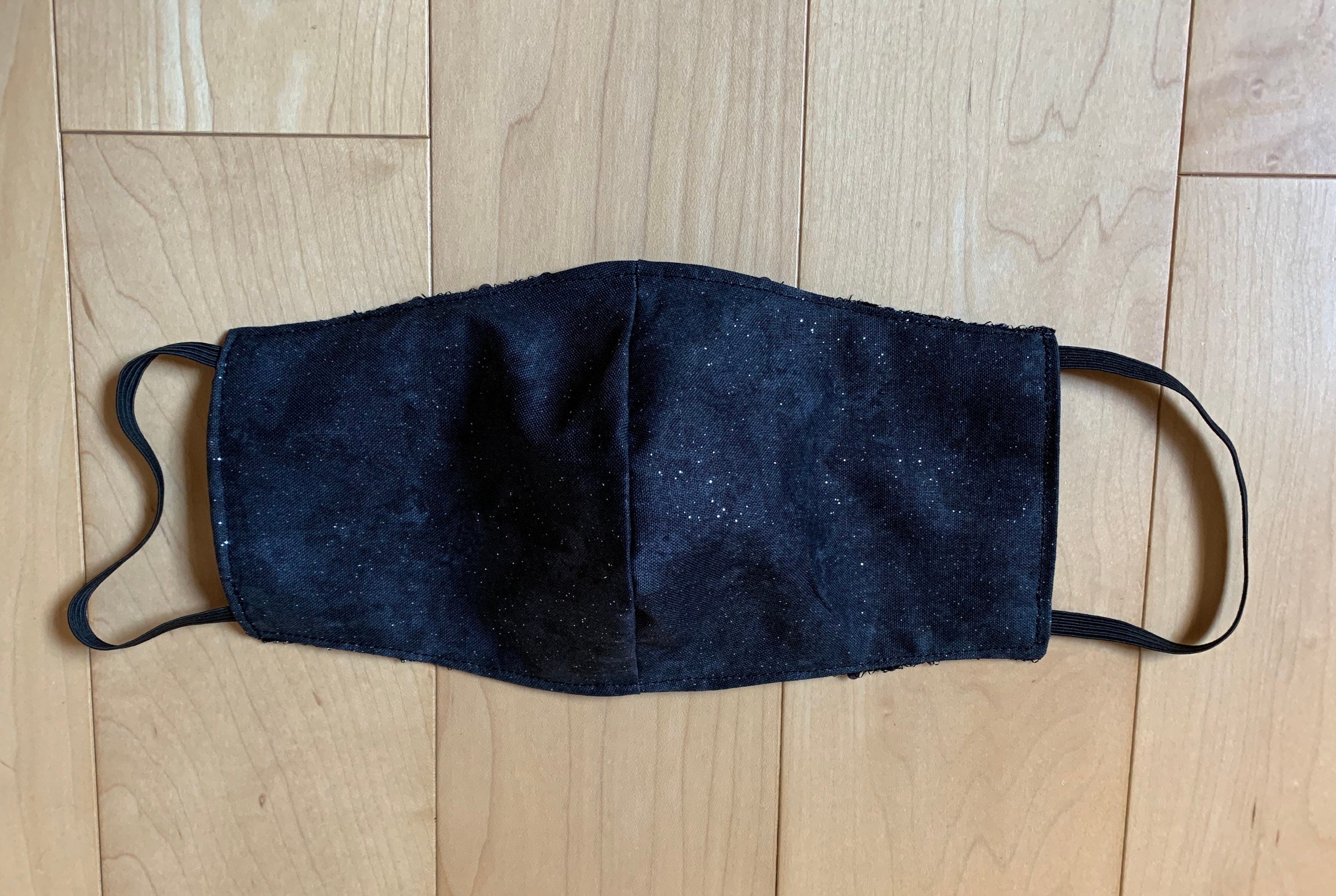 Black Sequins Glitter Reversible and Washable Face Mask! New