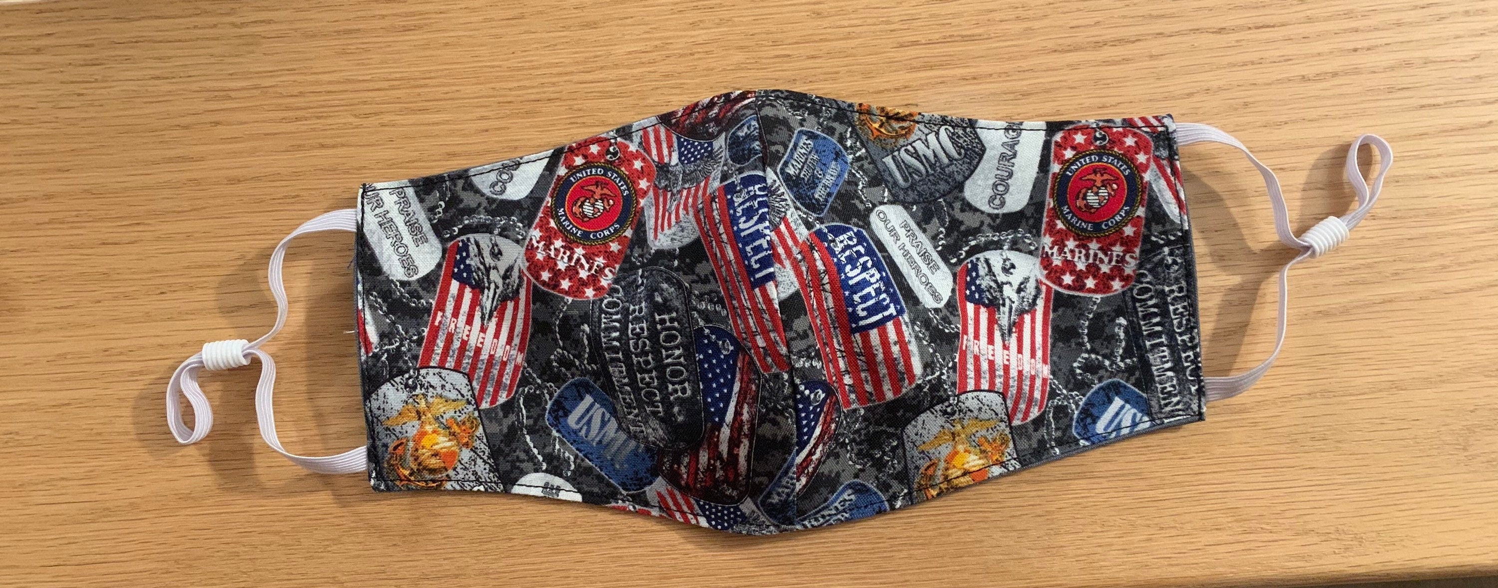United States Marines adjustable Face Mask Reversible & Washable! NEW