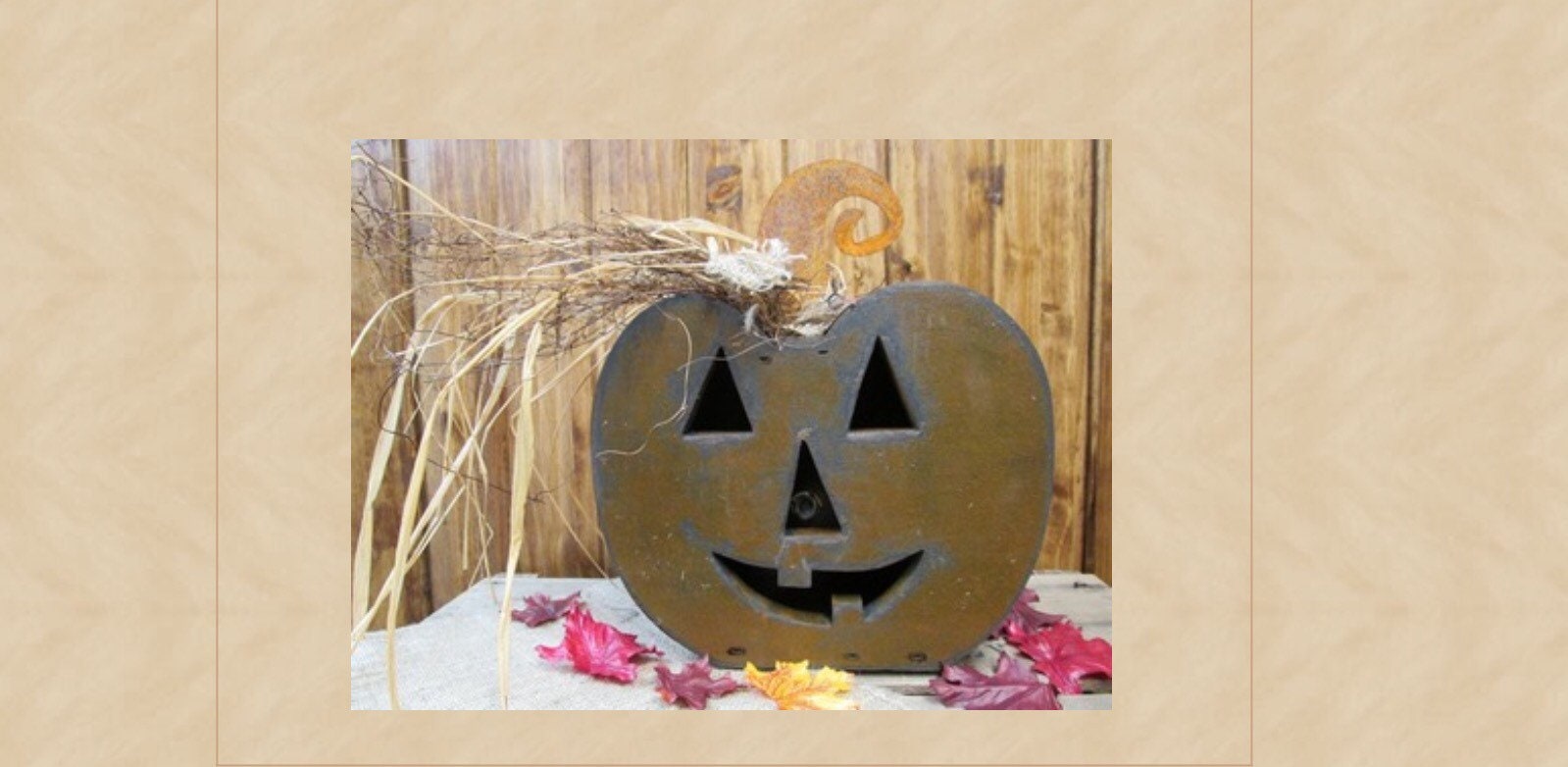 Pumpkin Head Fall Decoration! Unique!