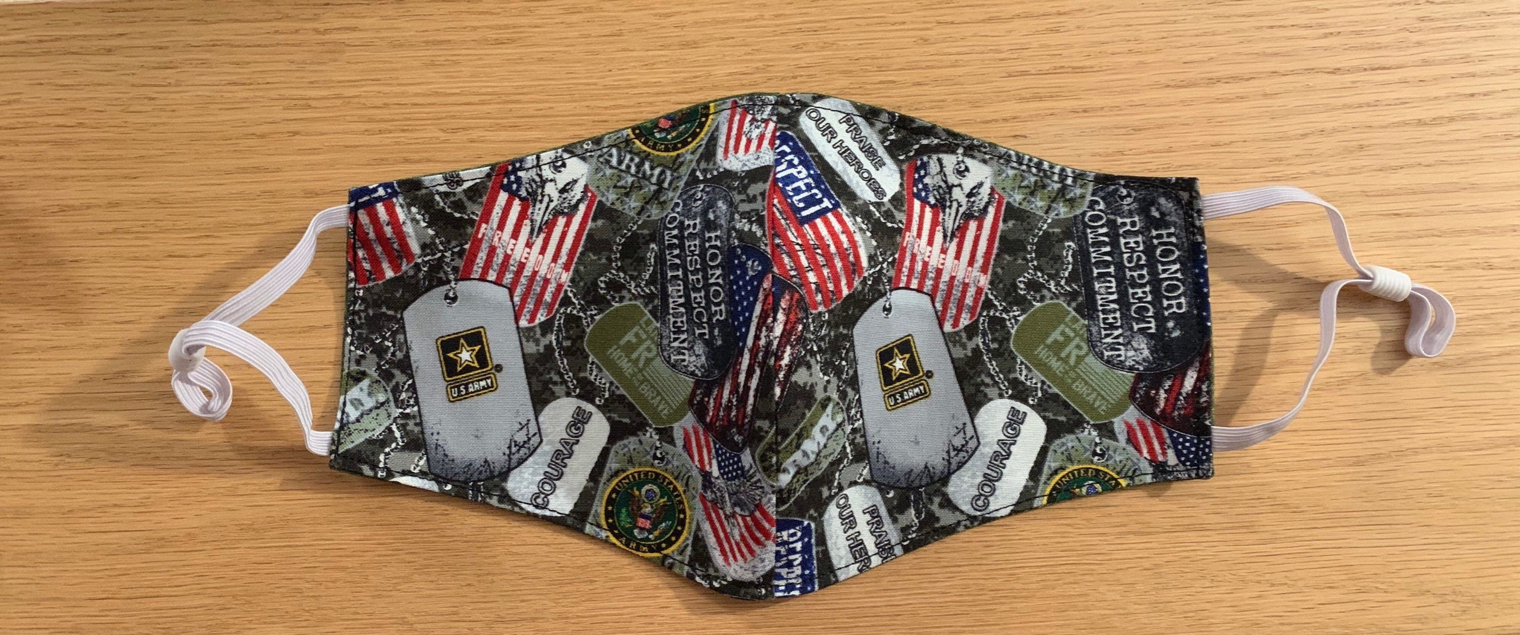 United States Army adjustable Face Mask Reversible & Washable! NEW