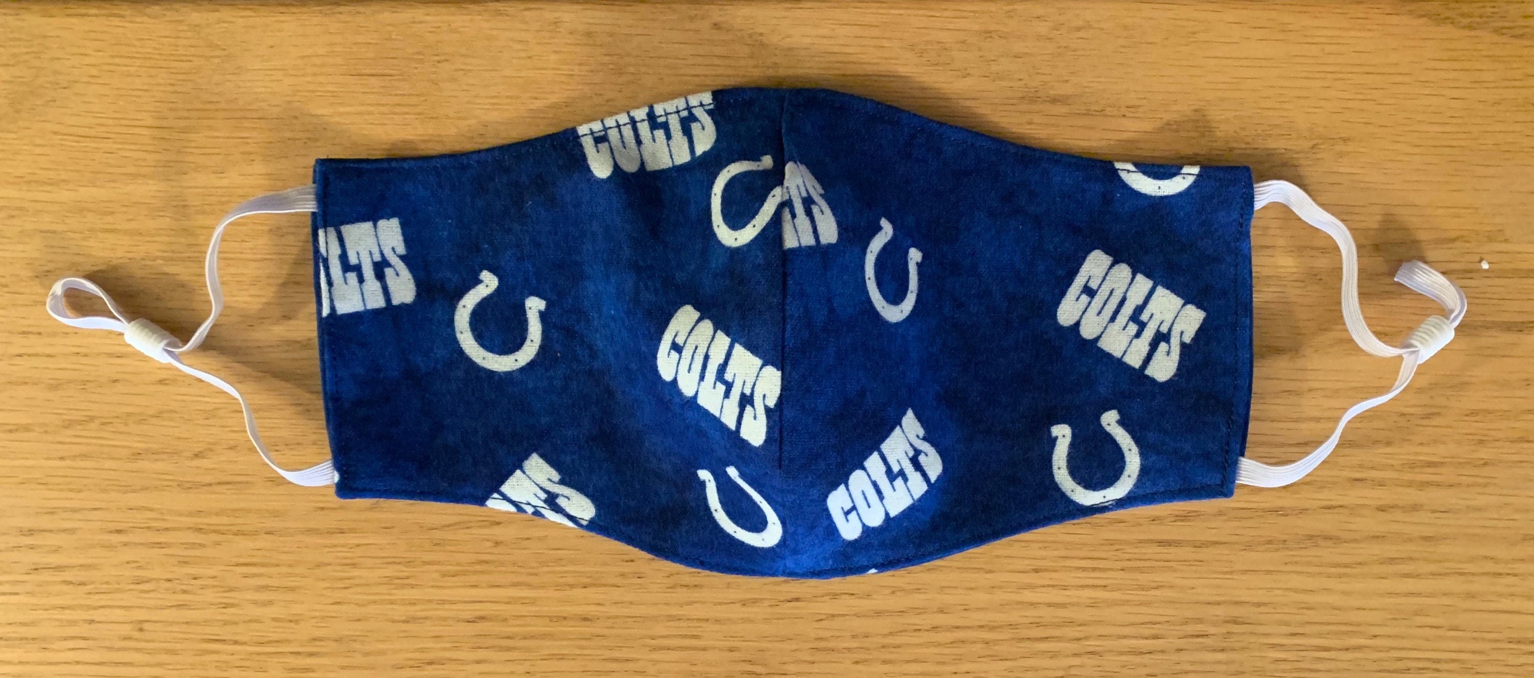 Indianapolis Colts Face Mask! Reversible, Adjustable & Washable! NEW
