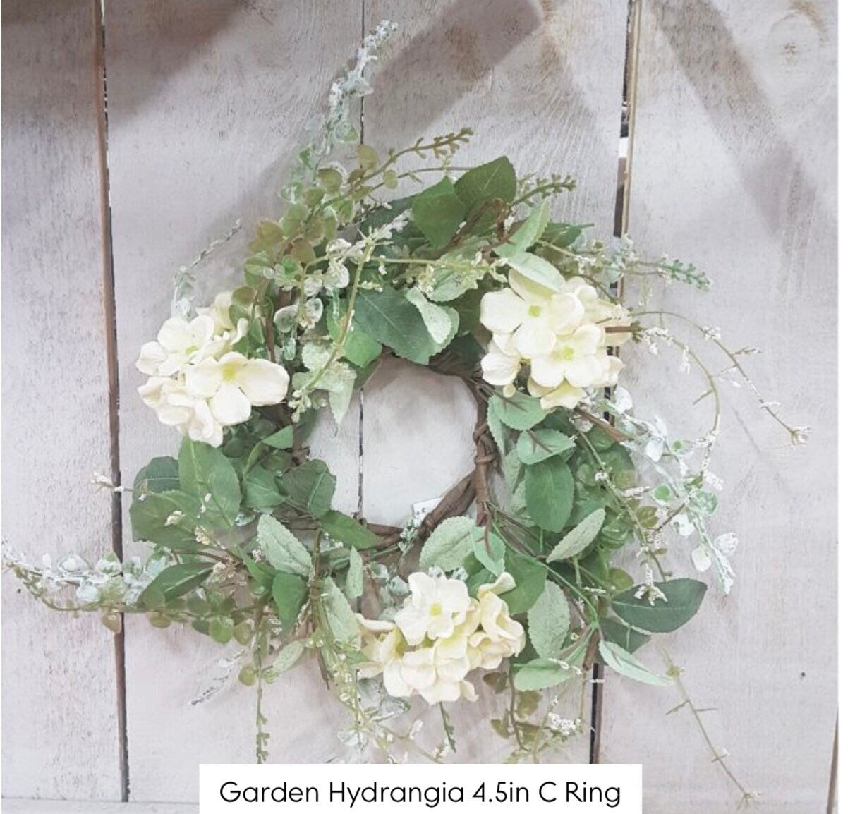Garden Hydrangia 6.5 inch Candle Ring NEW