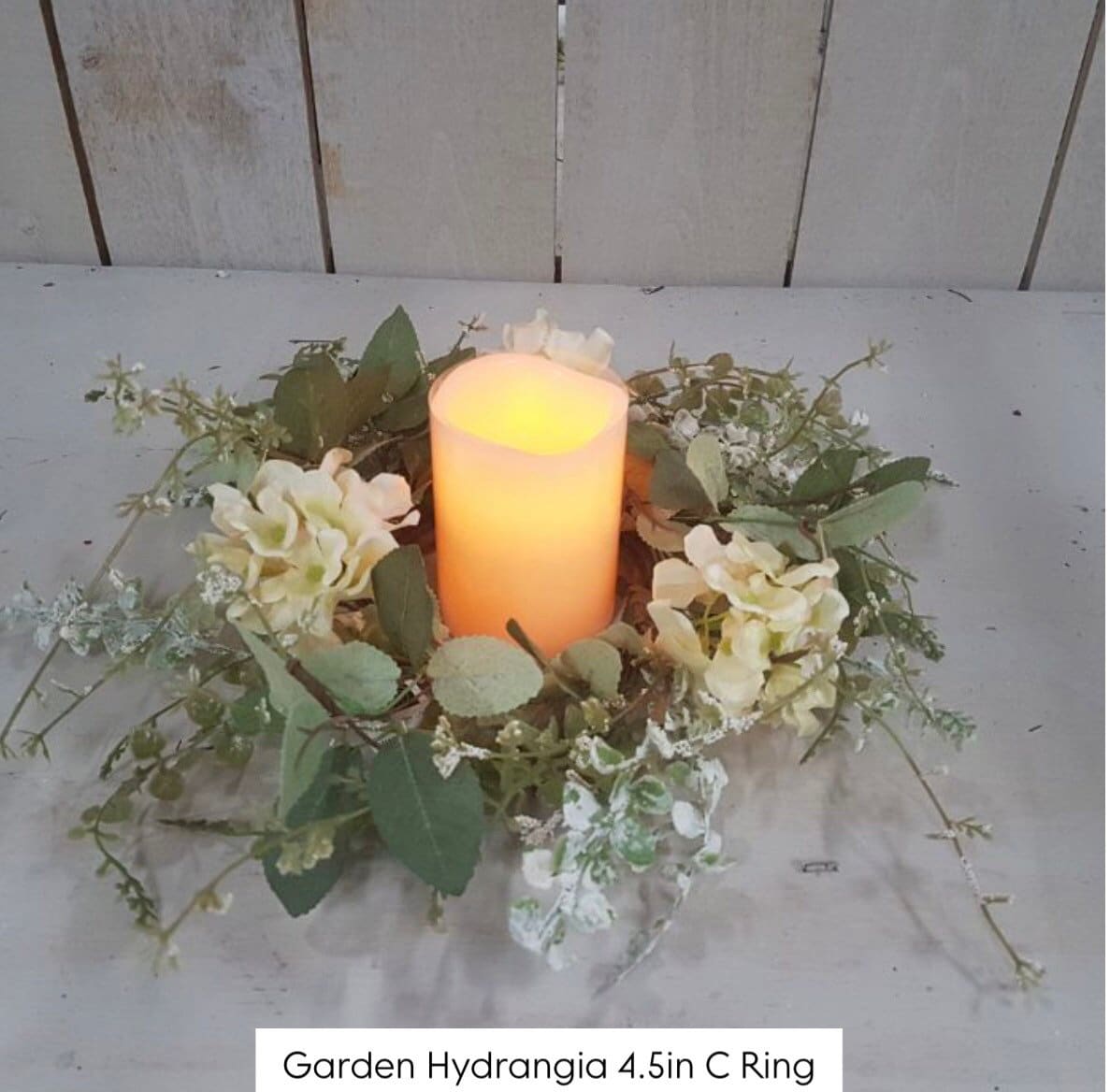 Garden Hydrangia 6.5 inch Candle Ring NEW