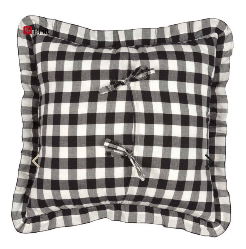 Annie Buffalo Check Ruffle Pillow 18 x 18 Cover & Pillow!NEW