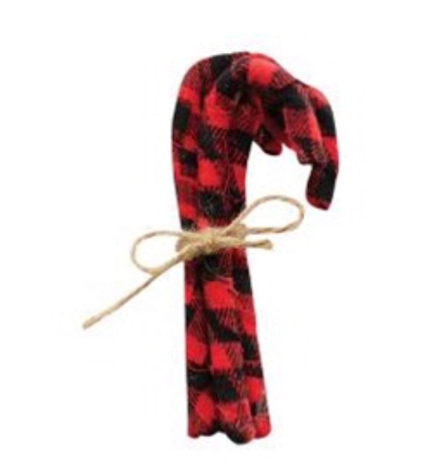 Buffalo Check Candy Canes set of 4! NEW