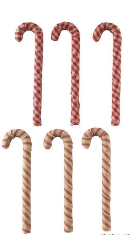 Fabric CandyCanes Set! 7” high NEW