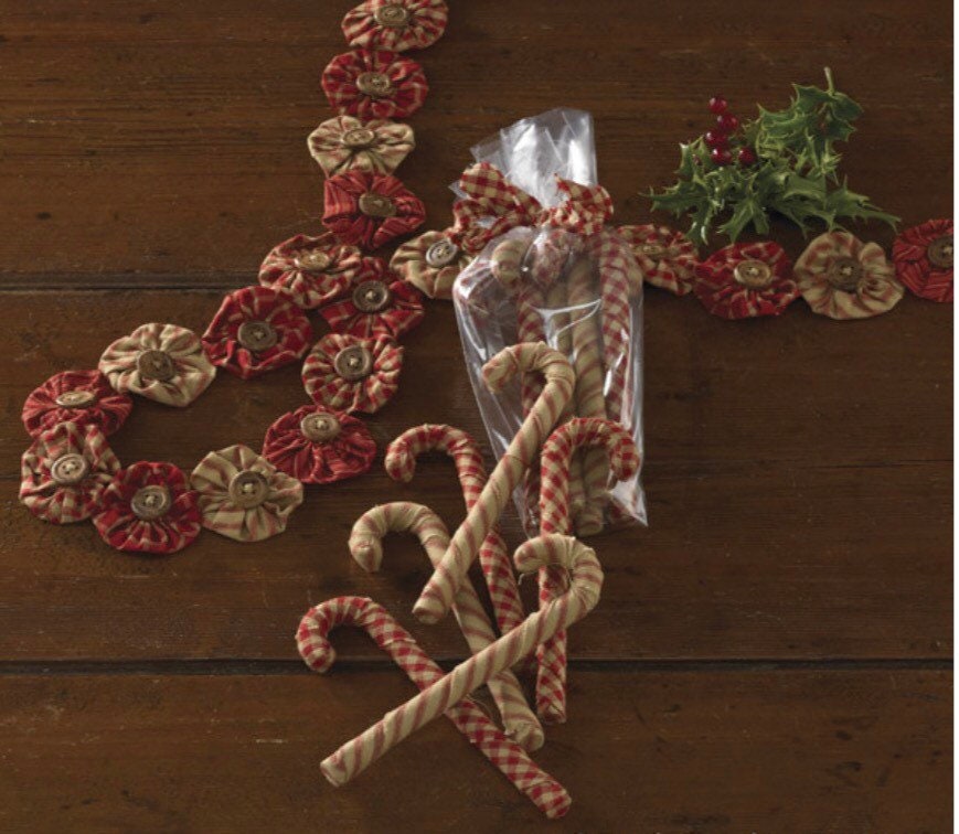 Fabric CandyCanes Set! 7” high NEW