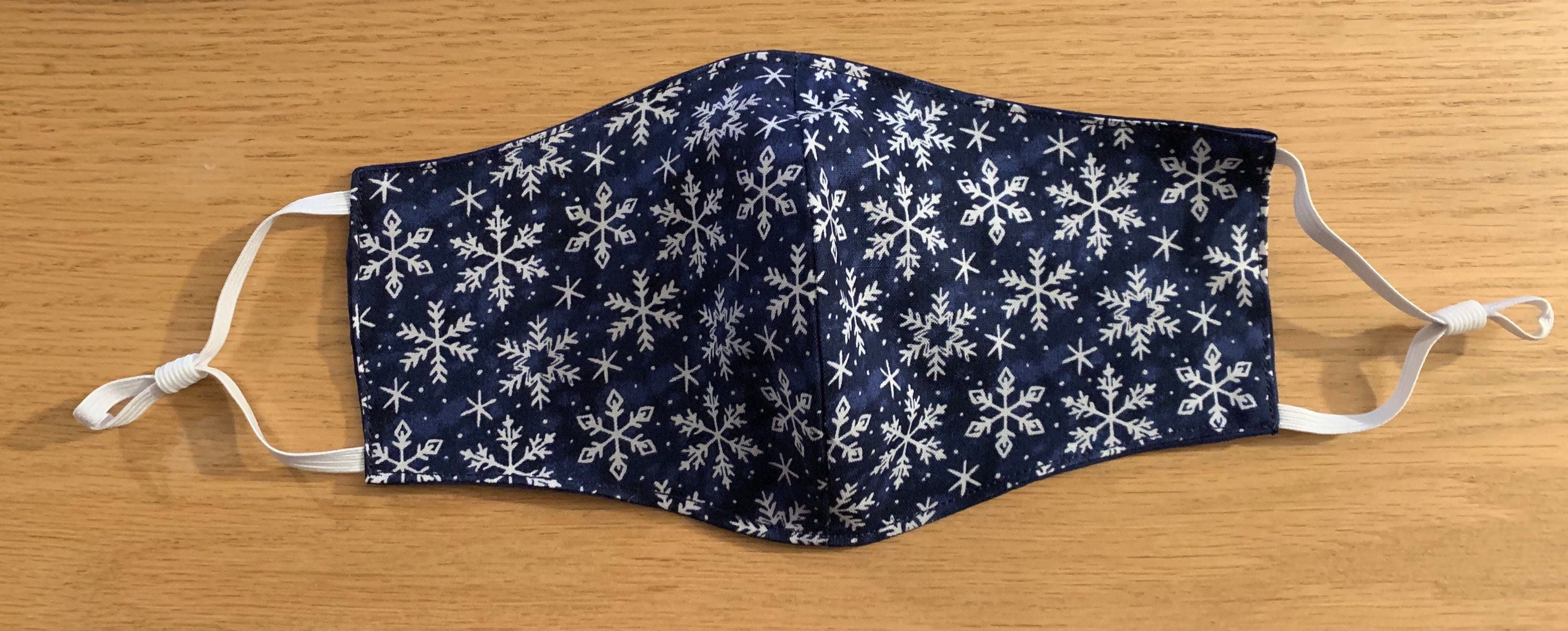 Snowflake adjustable Face Mask Reversible & Washable! NEW