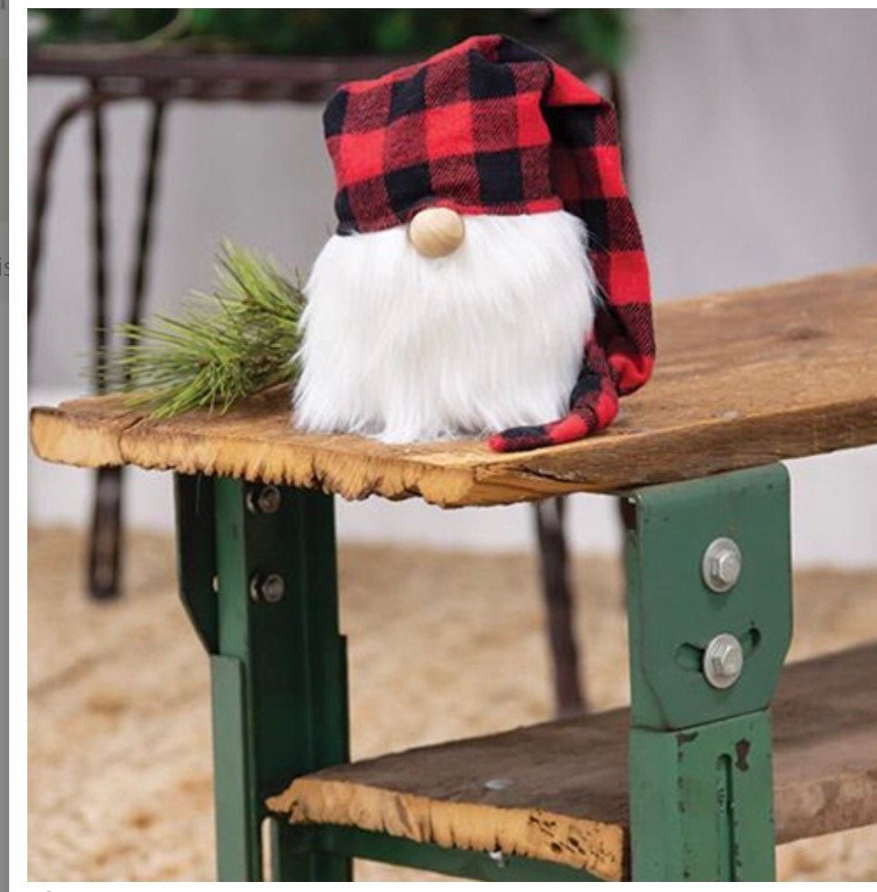 Red Buffalo Check Cap Gnome NEW