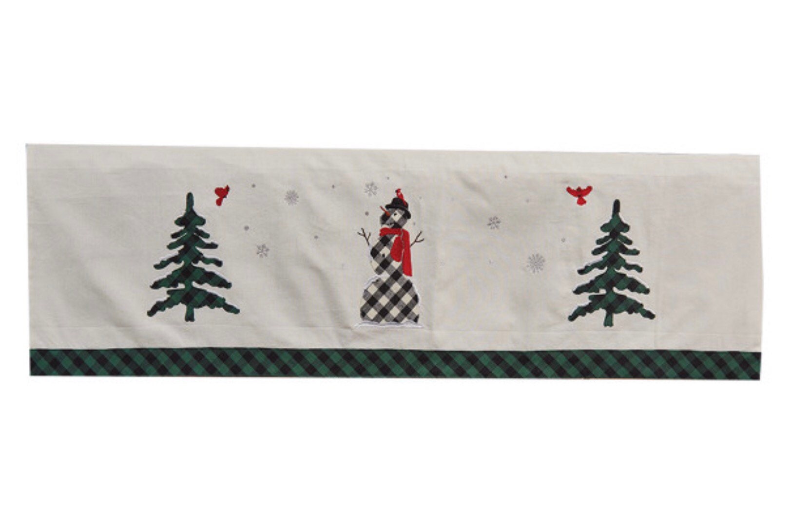 Snowman Mantel Scarf 45” x 17” Park Design! New