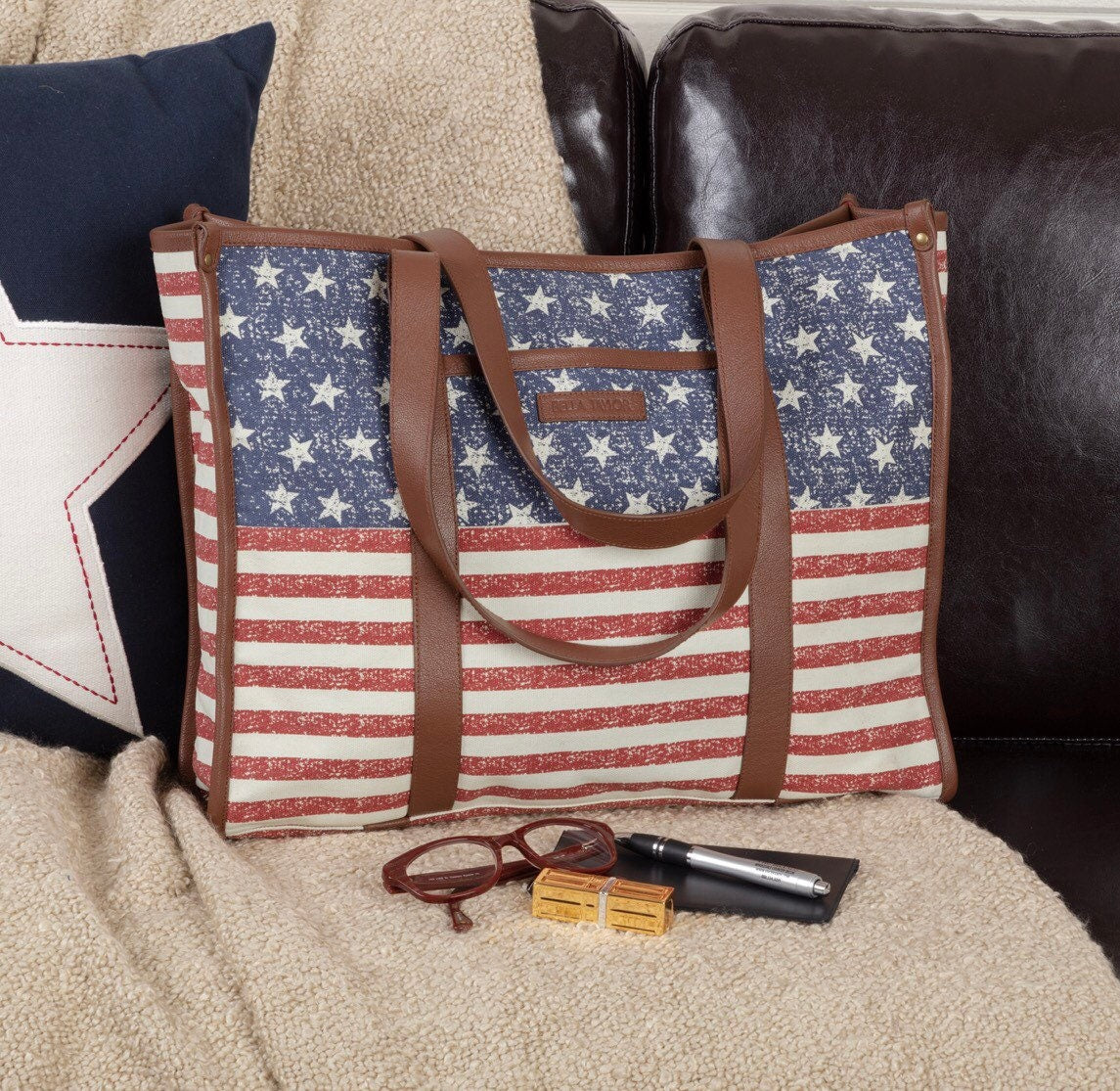 Antebellum Canvas Market Tote USA! NEW