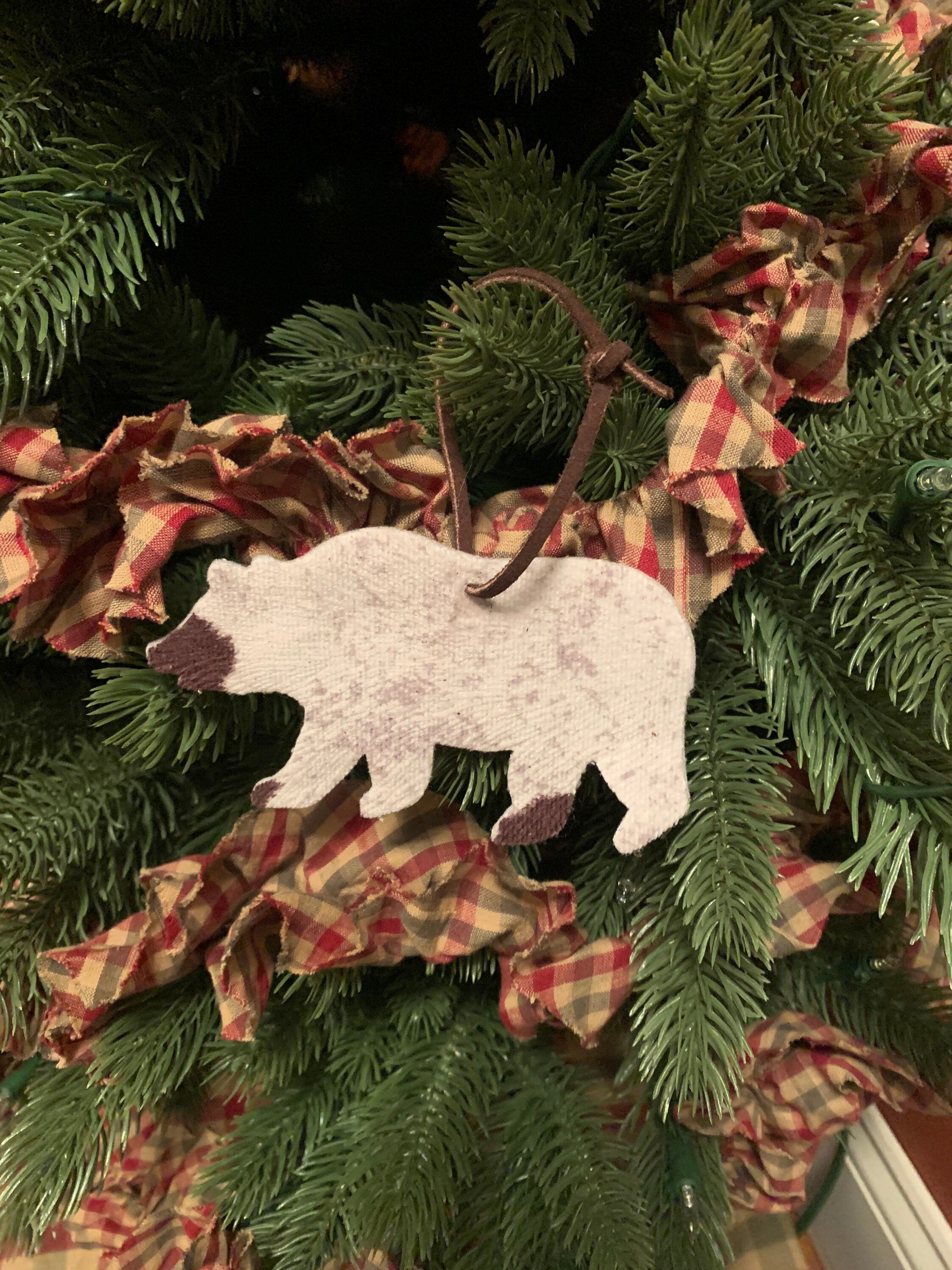 Cow Hide Christmas Ornaments!