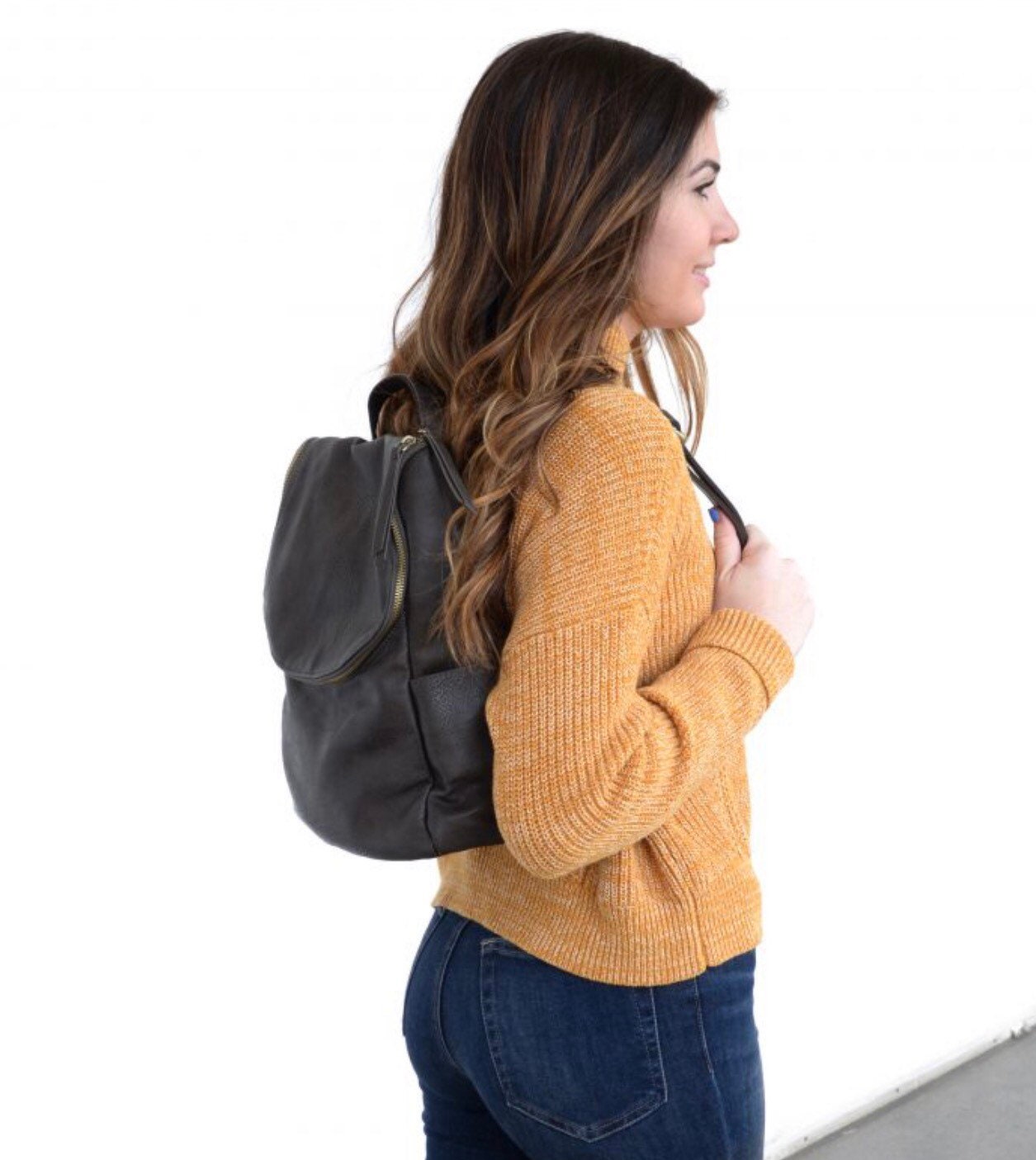 Kerri Side Pocket Backpack Charcoal! NEW