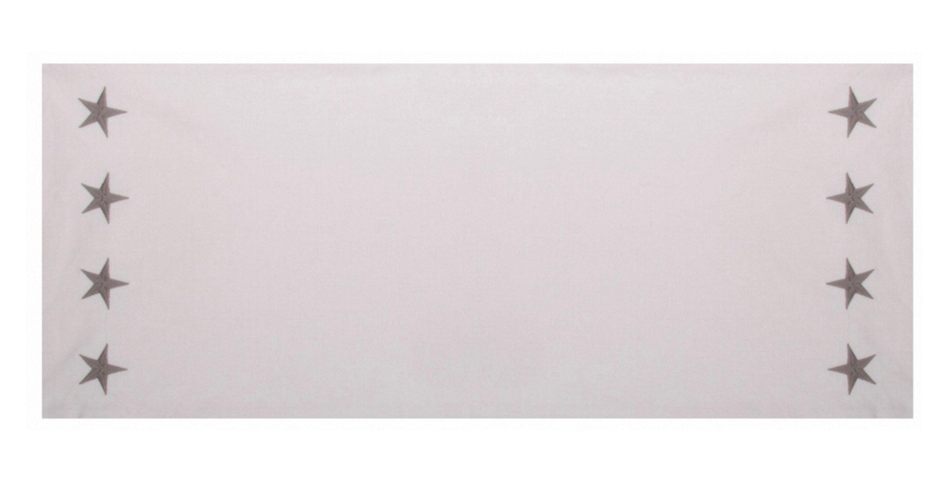 Danville Star Cream / Grey Star Table Runner NEW