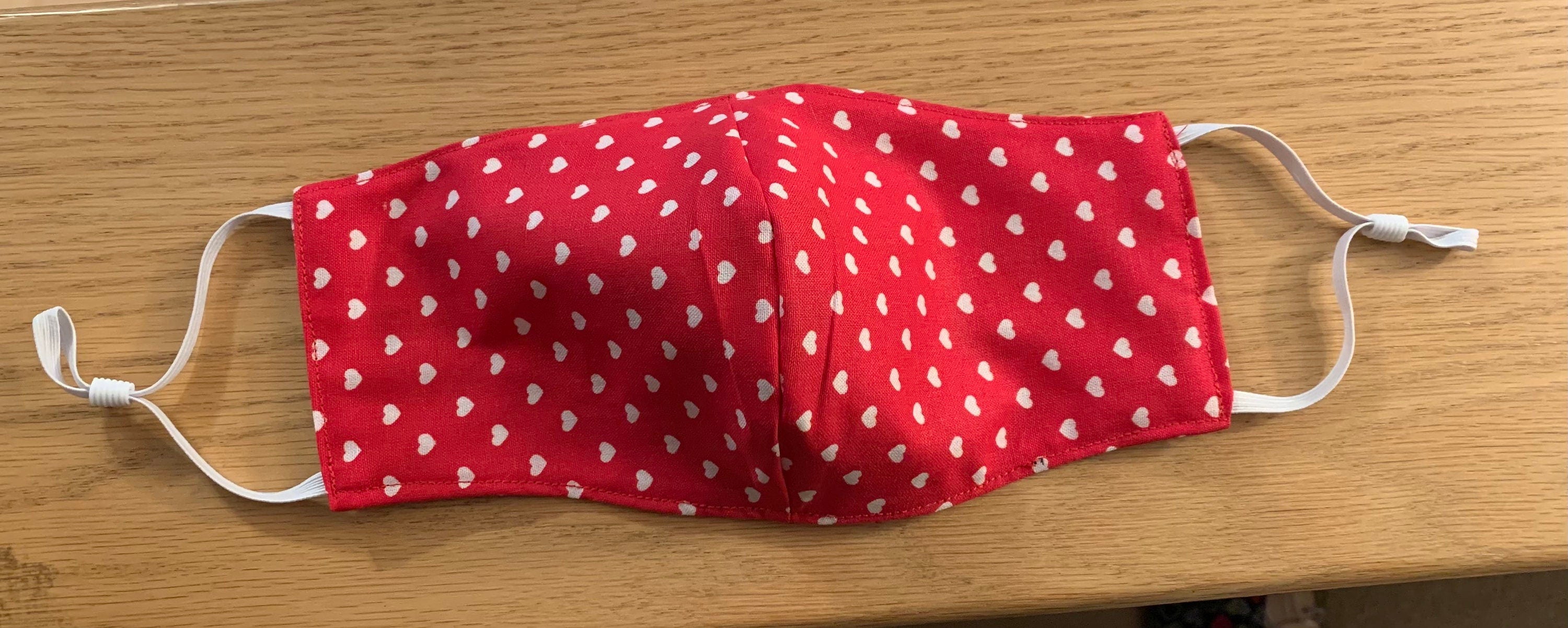 Valentines Day adjustable Face Mask Reversible & Washable! NEW