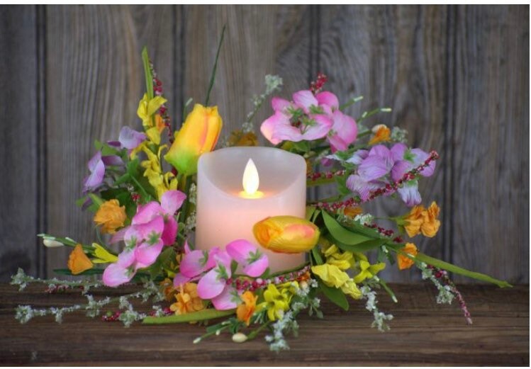 Spring Garden 4.5in Candle Ring NEW