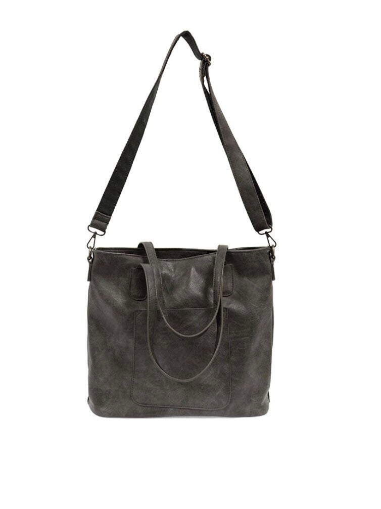 Storm Grey Terri Traveler Zip Tote Handbag! NEW