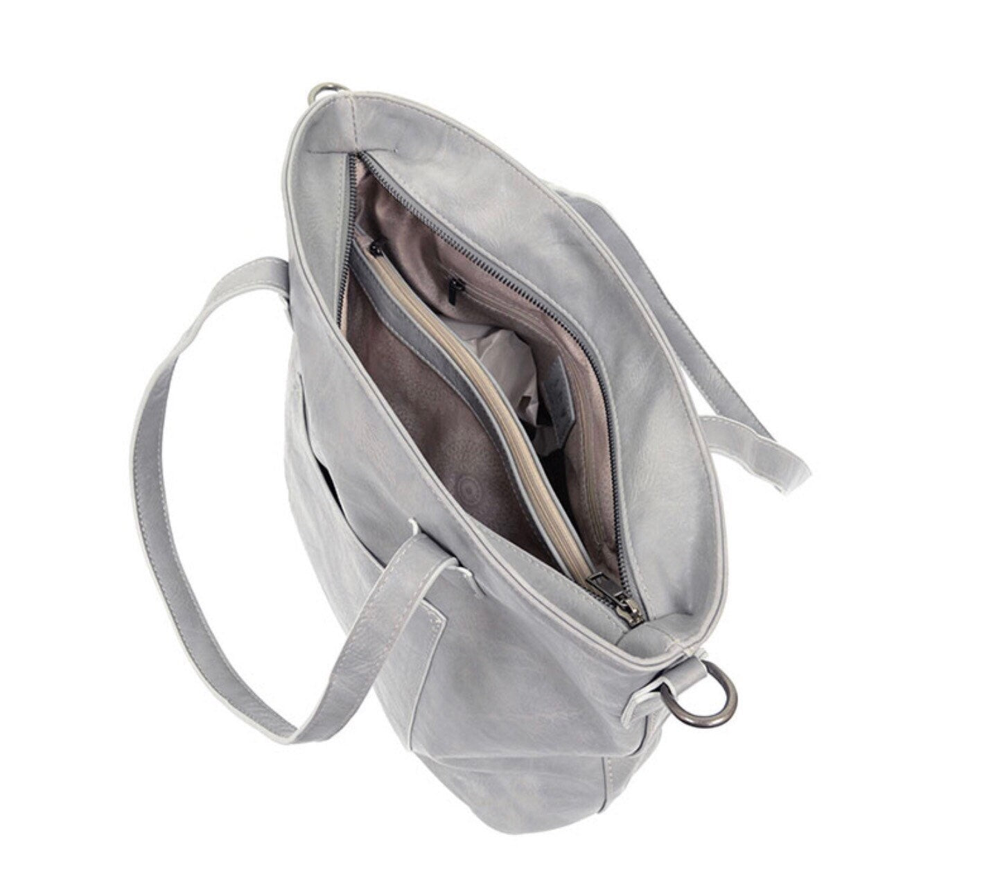 Storm Grey Terri Traveler Zip Tote Handbag! NEW