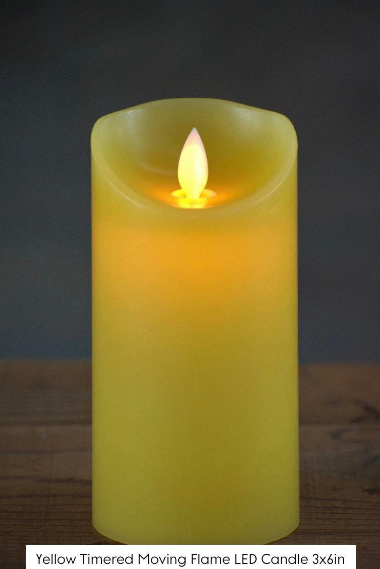 Flameless Timered Moving Flame LED Candle 3x6in