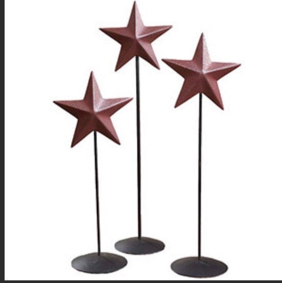 Barn Star Pedestals Set/3 (10”, 12”, 14”)