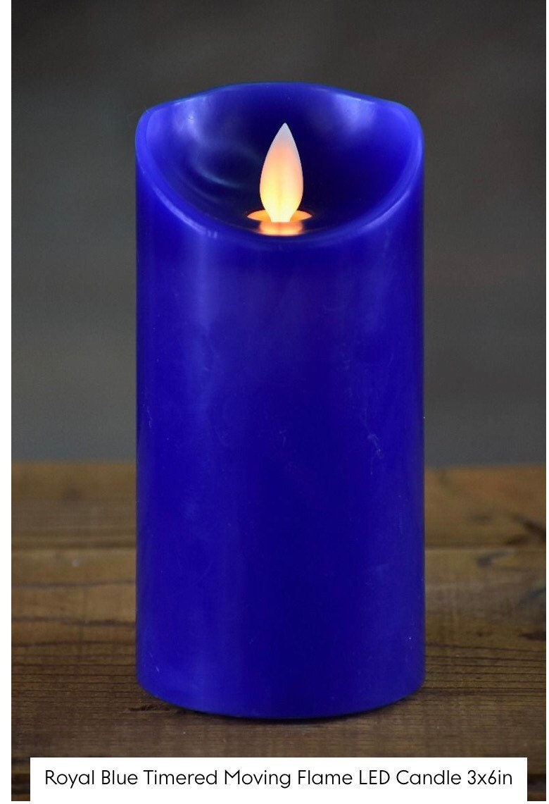 Flameless Timered Moving Flame LED Candle 3x6in