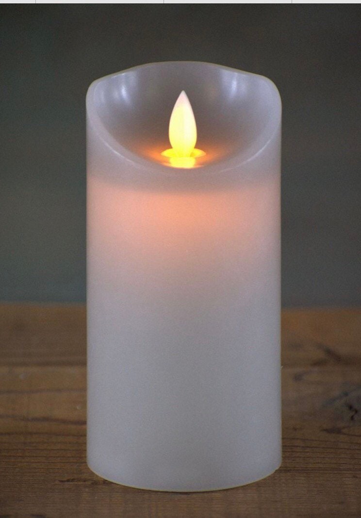 Flameless Timered Moving Flame LED Candle 3x6in
