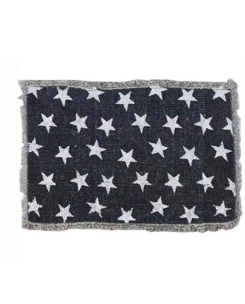 Multi Star Navy Placemat Set of 6 (12 x 18). New