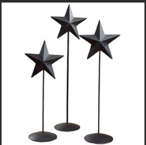 Barn Star Pedestals Set/3 (10”, 12”, 14”)