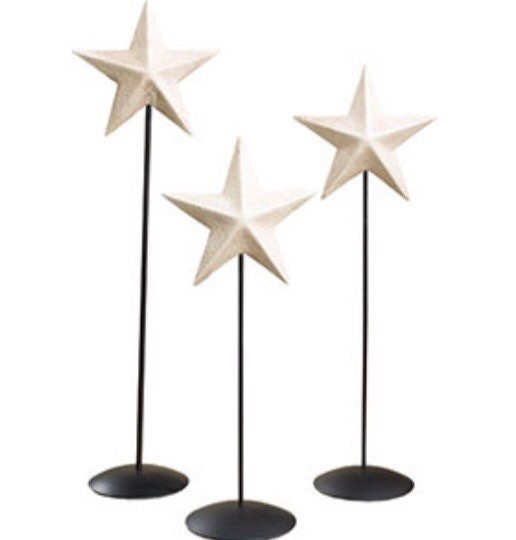 Barn Star Pedestals Set/3 (10”, 12”, 14”)