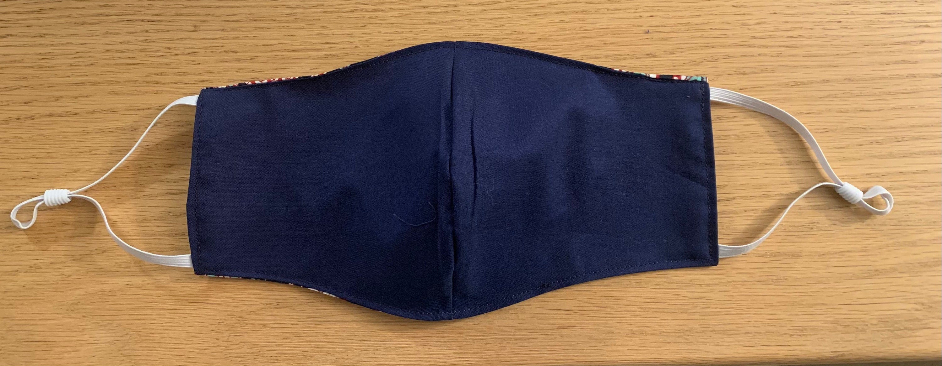 Blue/Red Paisley Face Mask Reversible,Washable and Adjustable ! NEW
