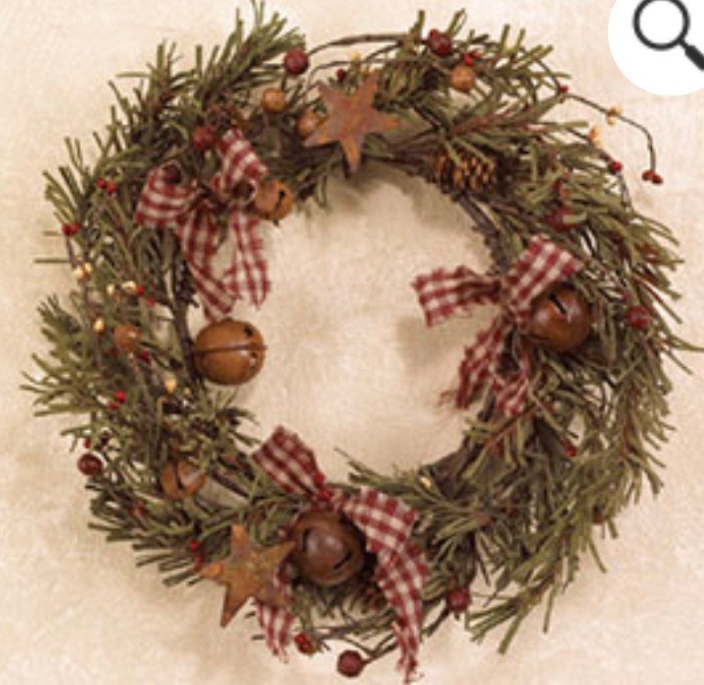 Primitive Christmas Candle Ring 6”NEW