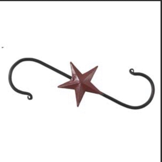 14” Burgundy Star S Hooks New Set of 2
