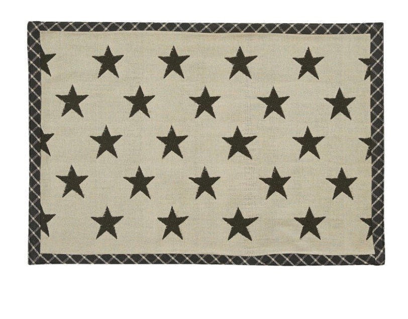 Black Star Table Placemats-Set of 4!NEW
