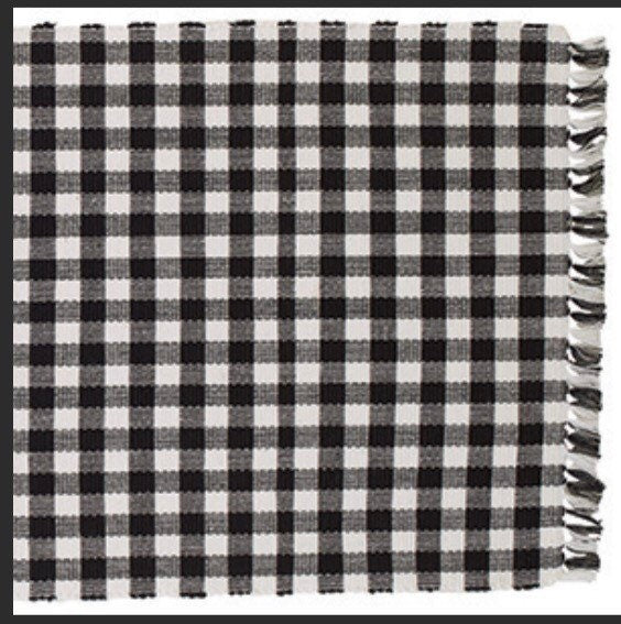 54” Small Black Check Runner (13x54”)