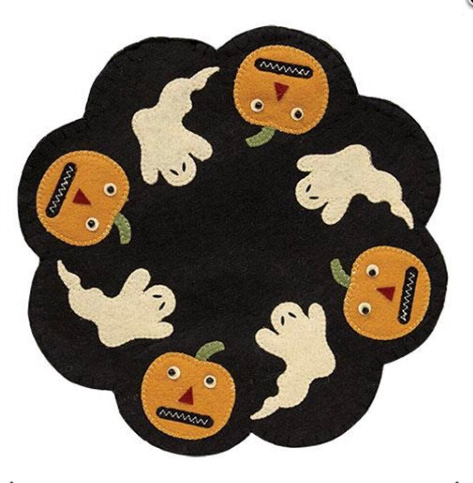 Ghost and Pumpkin Felt Mat! NEW