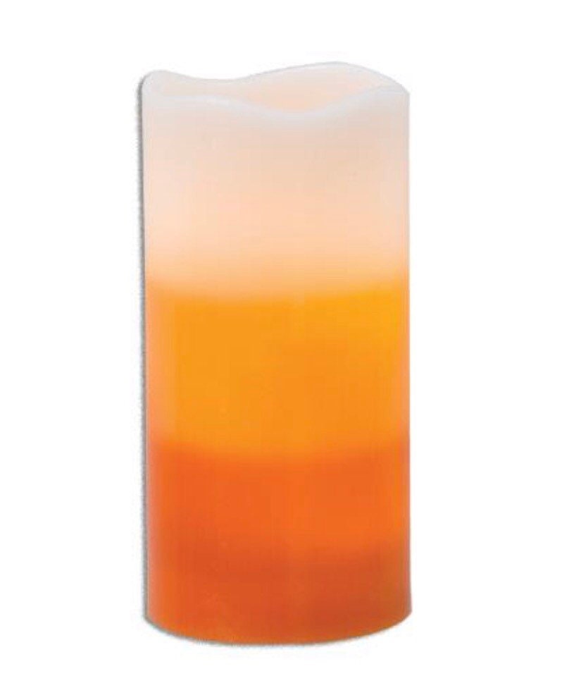 Candy Corn BOC Pillar, 3” x 6”With timer!