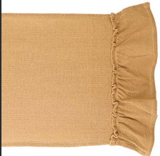54” Ruffled Cotton Burlap Runner! New