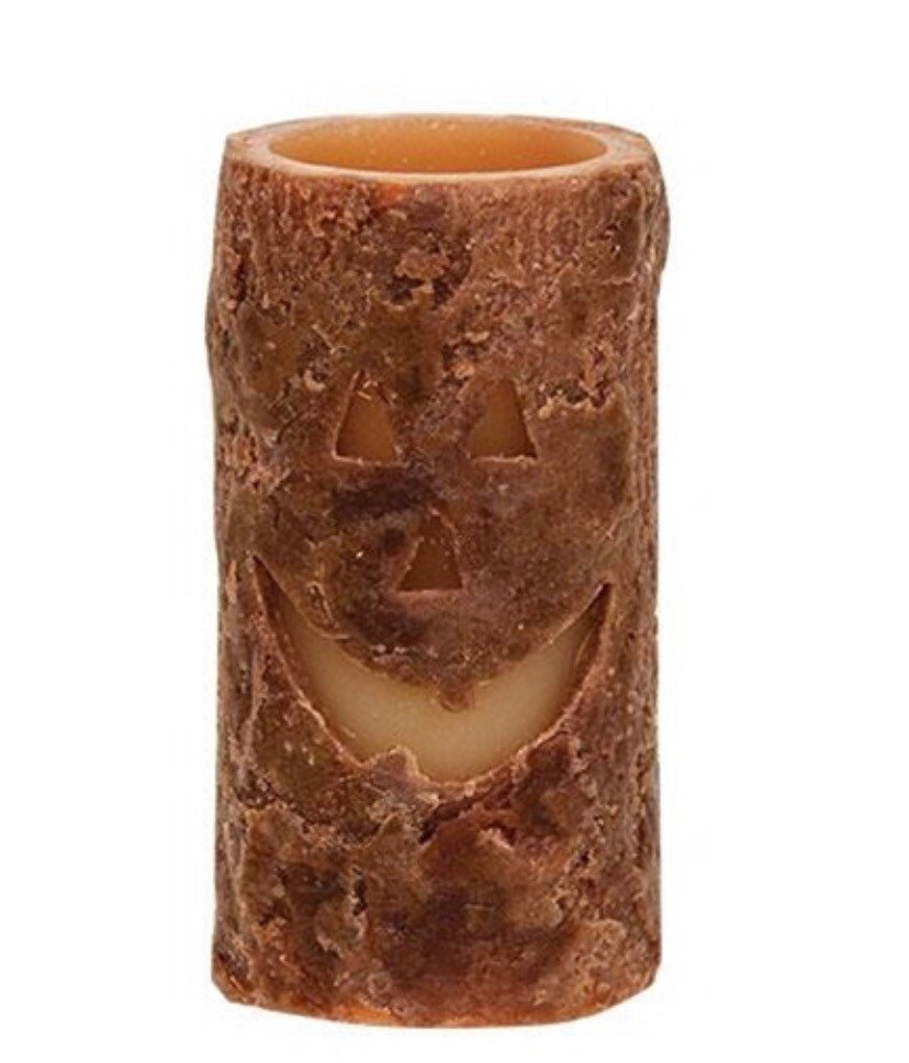 Jack O’Lantern Votive Timer Pillar, 2” x 4” or 2” x 3” New