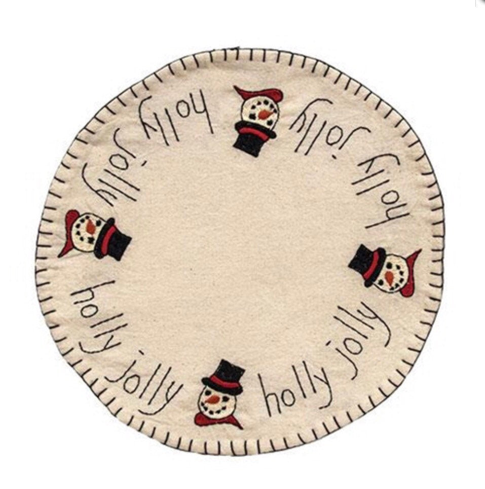 Holly Jolly Candle Mat! New