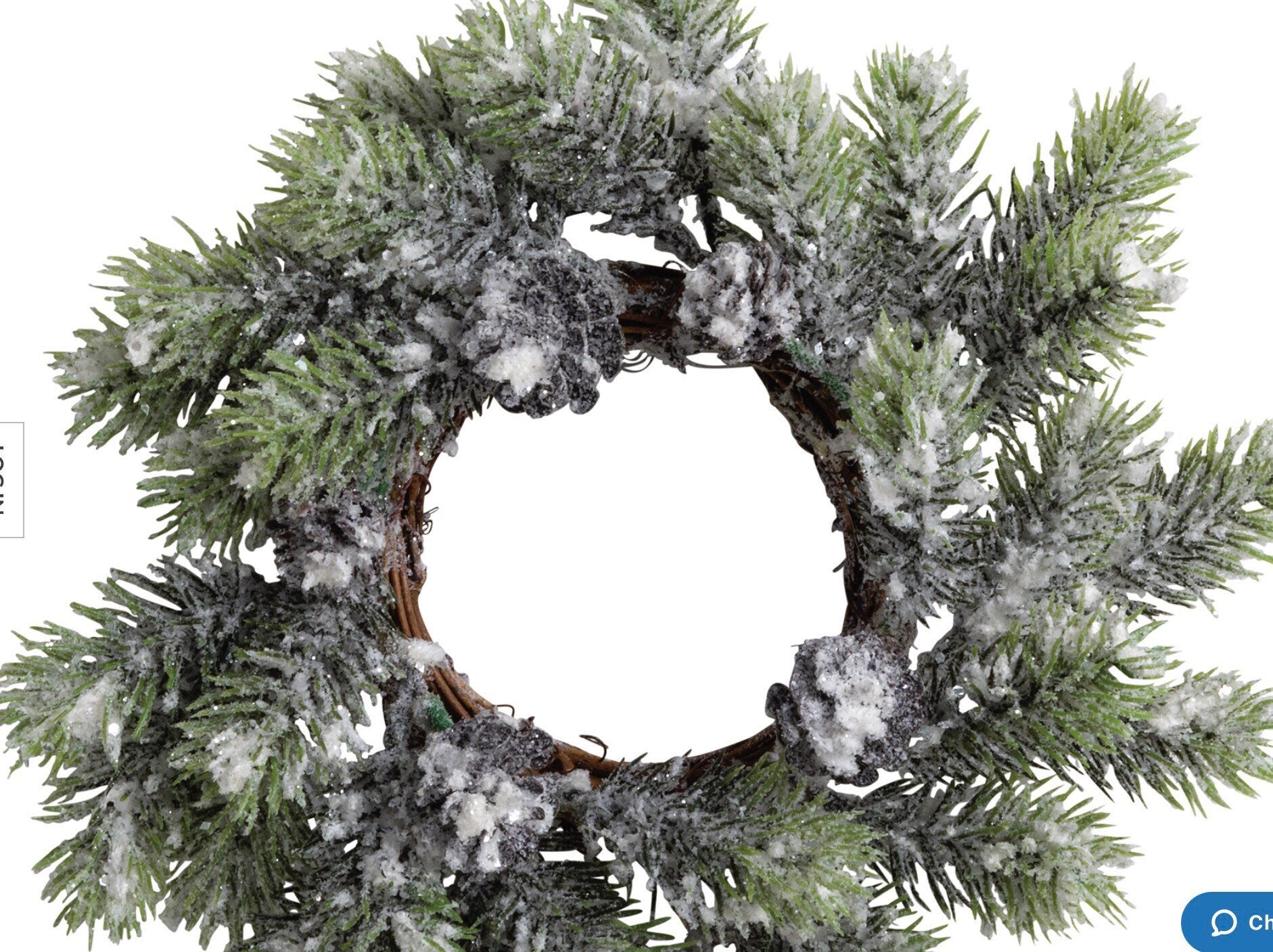 Wreath Sm - Flocked Pine NEW