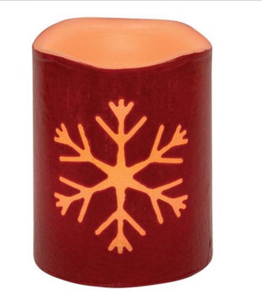 Red Snowflake LED Pillar! New