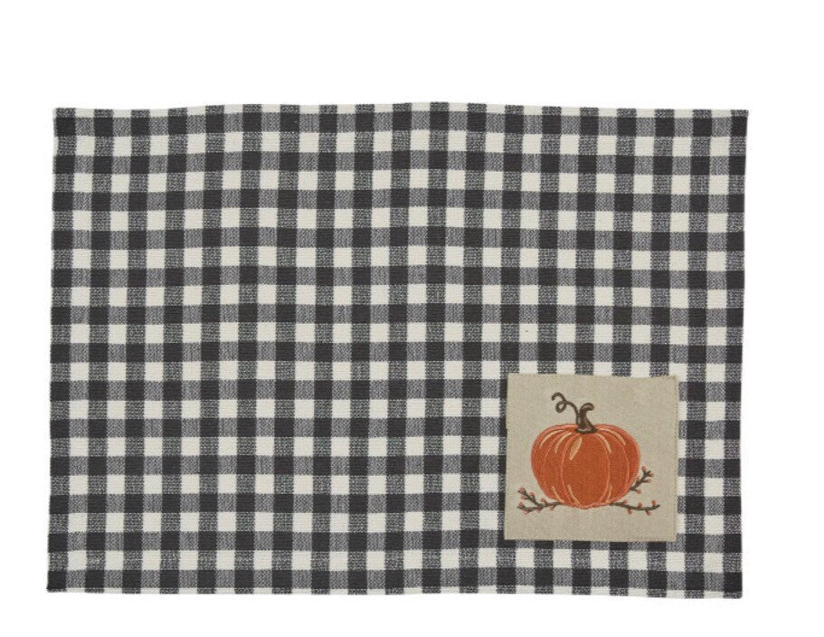 Autumn Checkerboard Placemats! Set of 4! New