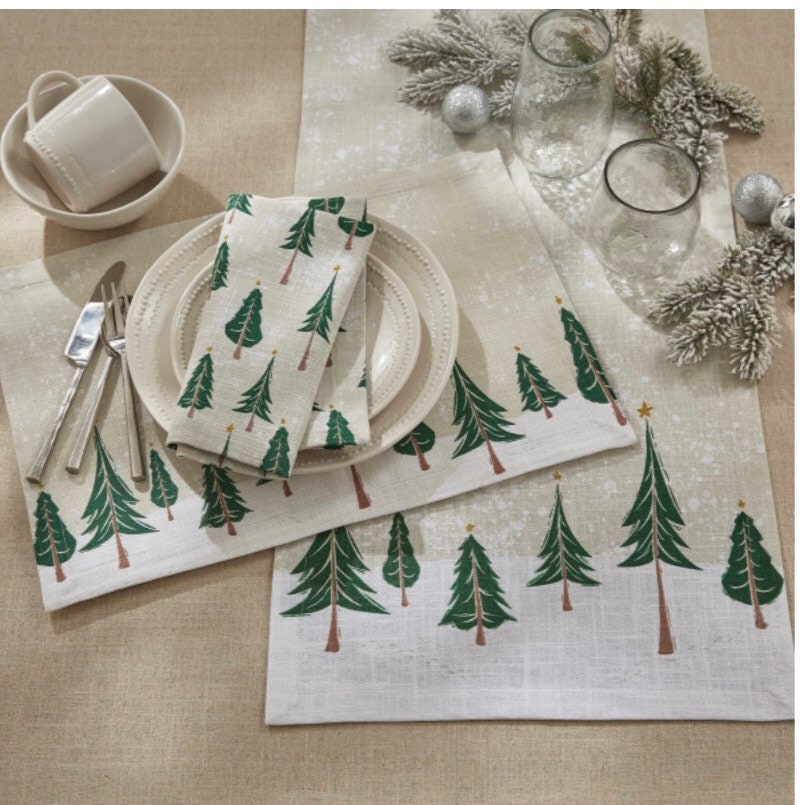 Winter Forest Table Runner 15” x 72” New