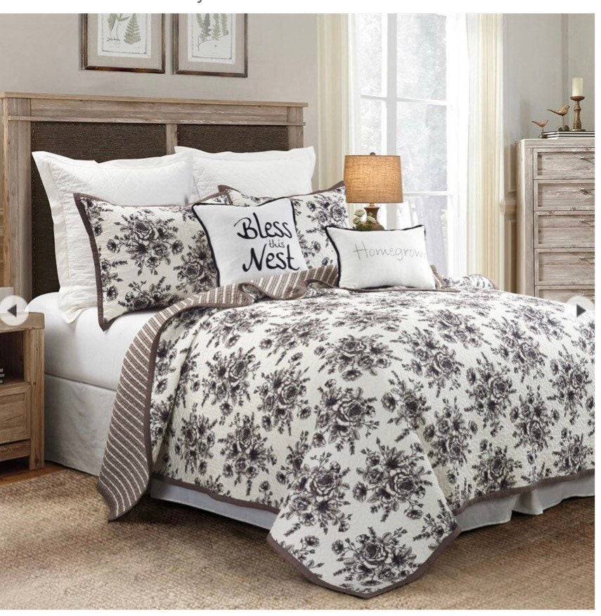 Lyla Reversible Quilt set! Full/Queen set!