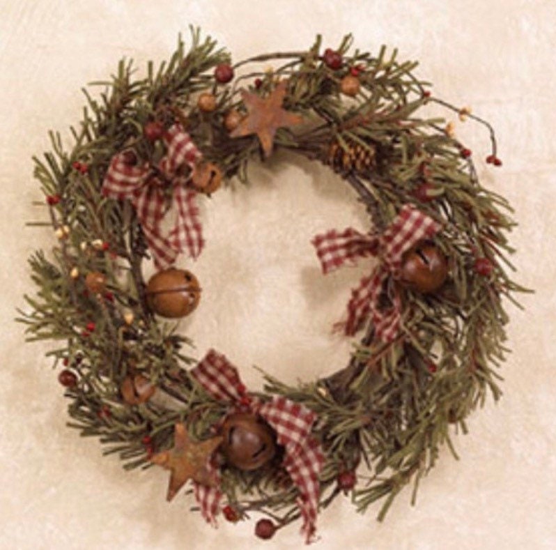 22” Primitive Christmas Wreath NEW