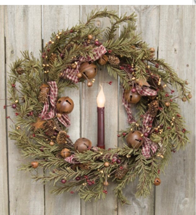 22” Primitive Christmas Wreath NEW